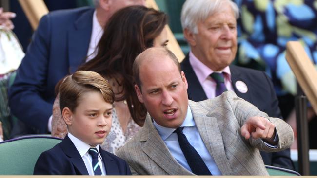 Prince George watches on from the Royal Box. (Photo by Clive Brunskill/Getty Images)