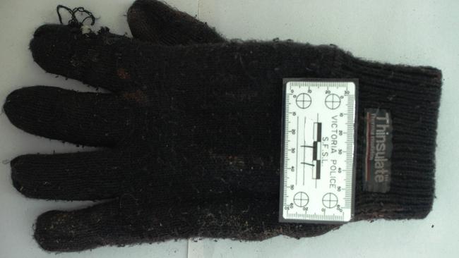 The glove found by police at the scene of the murder of Elia Abdelmessih.