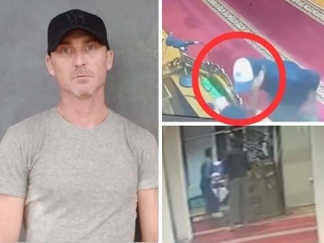 Indonesia authorities have arrested an Australian man for allegedly spitting in a imam's face. Picture: Instagram / @tribunbogor