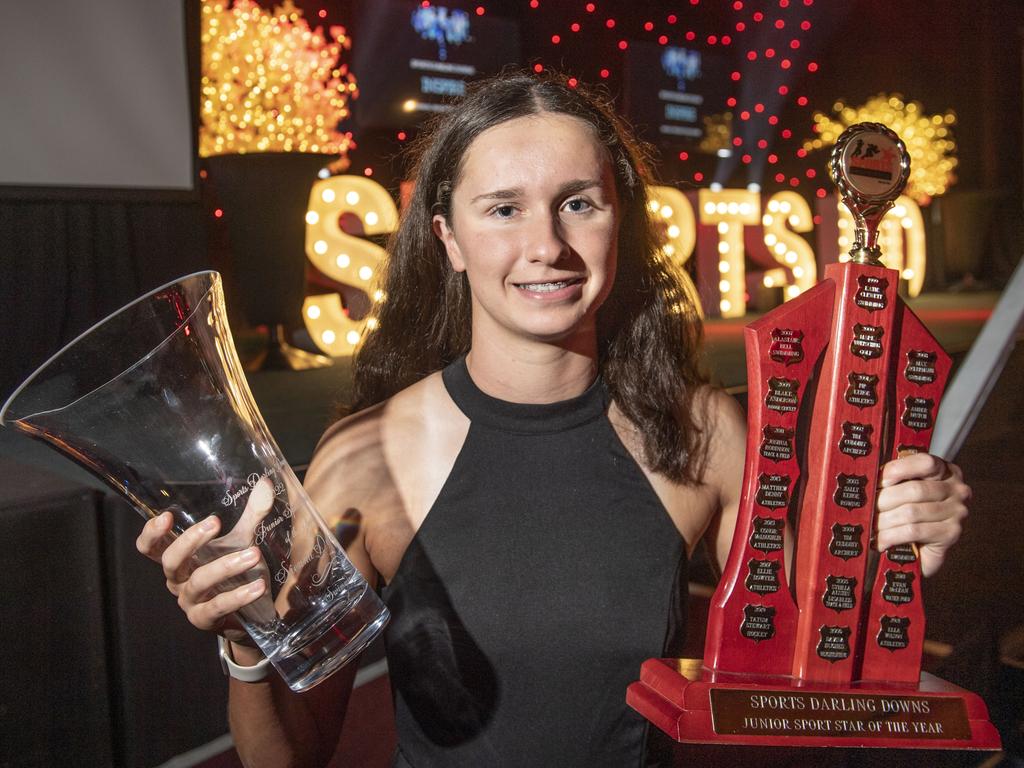 Junior Sports Star of the Year Sienna Deurloo. Sports Darling Downs Sports Stars of the Year dinner. Saturday, February 11, 2023. Picture: Nev Madsen.