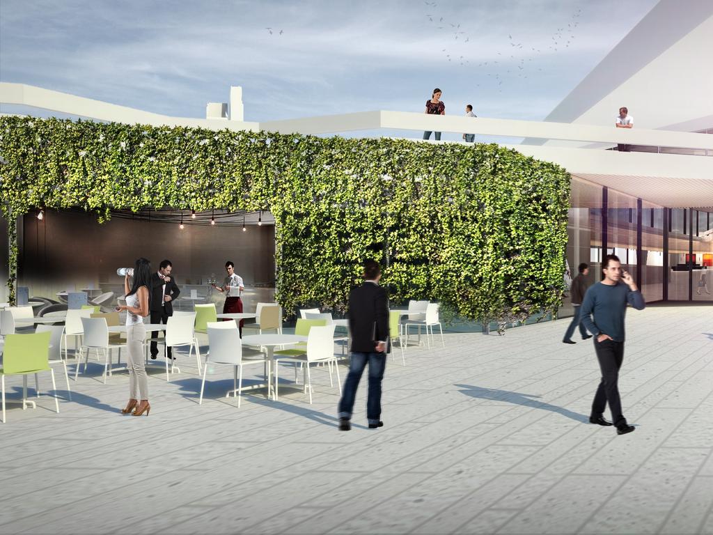 May 2016 - An artist’s impression of the Festival Plaza redevelopment. The northern entry of the Adelaide Festival Centre.