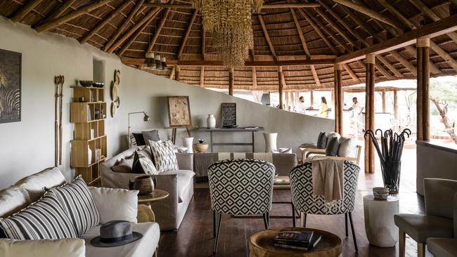 Lounge area at Sanctuary Swala Camp in Tarangire National Park.