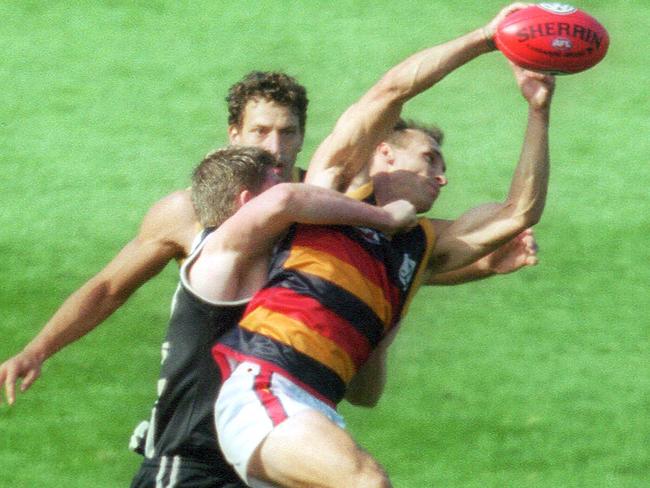 Jason Cloke missed out on the 2002 Grand Final for striking Tyson Edwards in a marking contest.