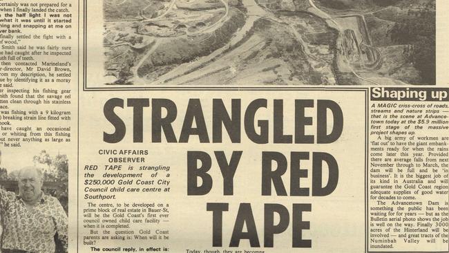 Gold Coast Bulletin June 5, 1975 front page.