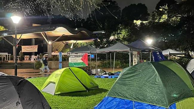 Pro-palestine encampments have spread beyond the University of Sydney, with Wollongong students setting up their own satellite ‘solidarity’ camp. Picture instagram