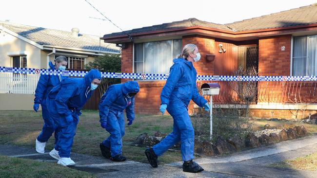 Forensics at the house on Wednesday morning. Picture: NCA NewsWire