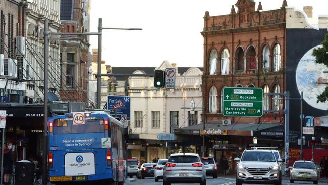 King St in Newtown, where the alleged armed robbery occurred. Picture: Sam Ruttyn