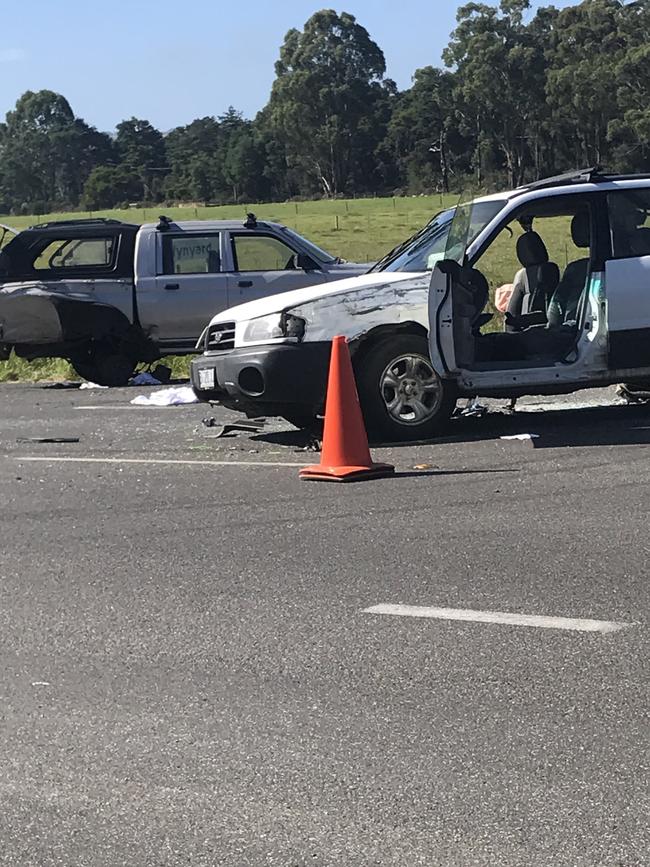 The crash at the intersection of Deep Creek Road and Bass Highway near Wynyard.