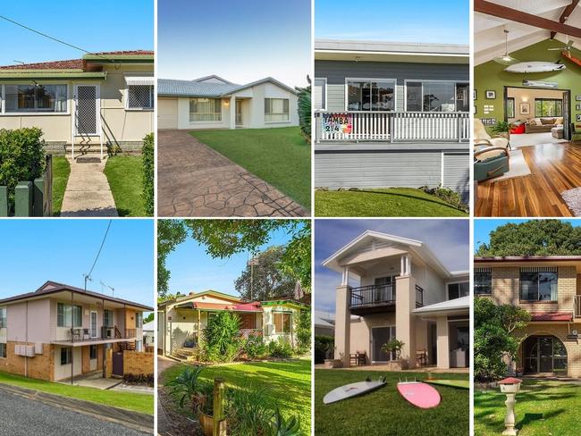 Montage of Clarence Valley properties sold since July 2021 for more than $1m