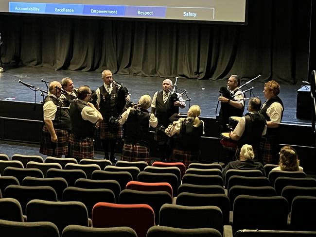 The graduation ceremony for new recruits for Queensland Corrective Services at Maryborough's Brolga Theatre.