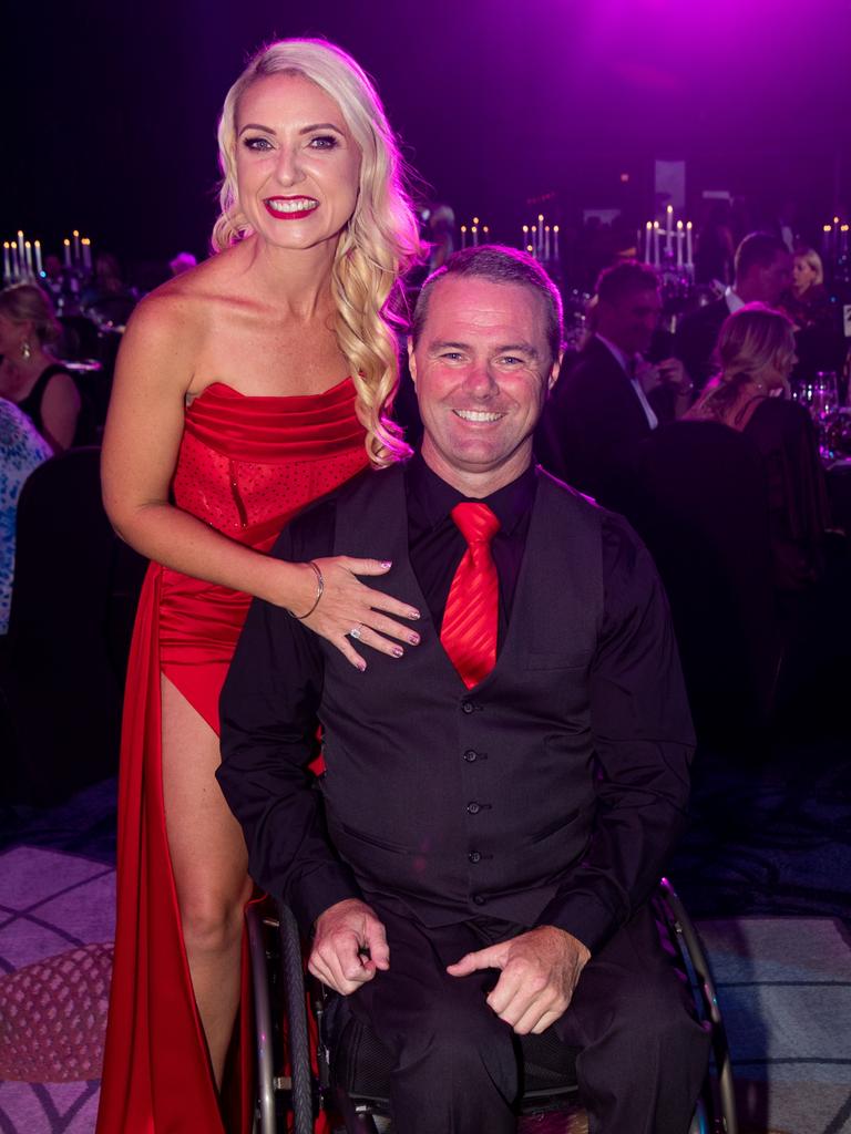 Michelle Massey and Mick Chisholm at the Perry Cross 'Everything is Possible' Ball at The Star Gold Coast. Picture: Andrew Meadowcroft