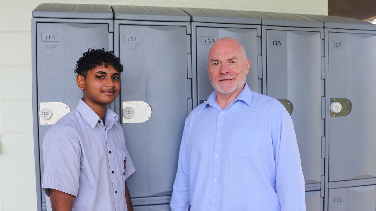 Andrew McGregor with Year 11 student Krishn Seewoobaduth