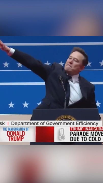 Elon Musk confuses onlookers with bizarre salute