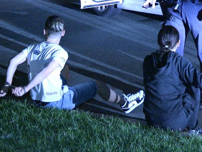 Two youngsters arrested after the Gold Coast incident. Picture: RMGNEWS