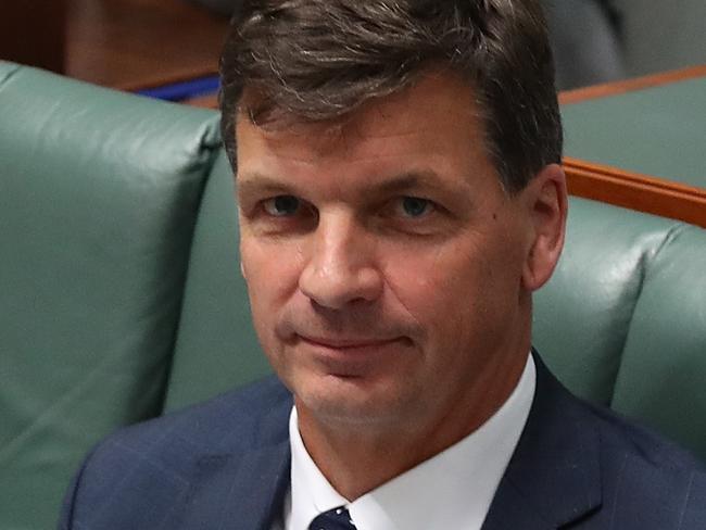 Angus Taylor during Question Time in the House of Representatives Chamber at Parliament House in Canberra. Picture Kym Smith