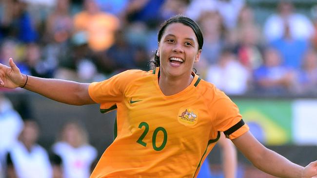 Sam Kerr at the recent Tournament of Nations.