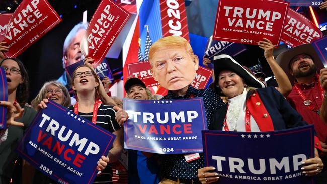 Donald Trump supporters at the Republican National Convention in Milwaukee. Picture: Angela Weiss/AFP