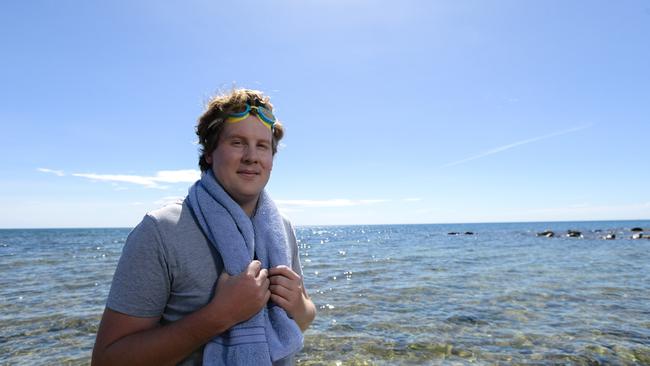 Joshua Harkness is running a campaign calling for a Seapool at Hallett Cove in Adelaide. Picture: AAP/ Morgan Sette