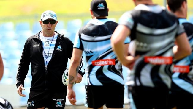 Sharks coach Shane Flanagan was motivated by his ASADA ban. Picture: Gregg Porteous