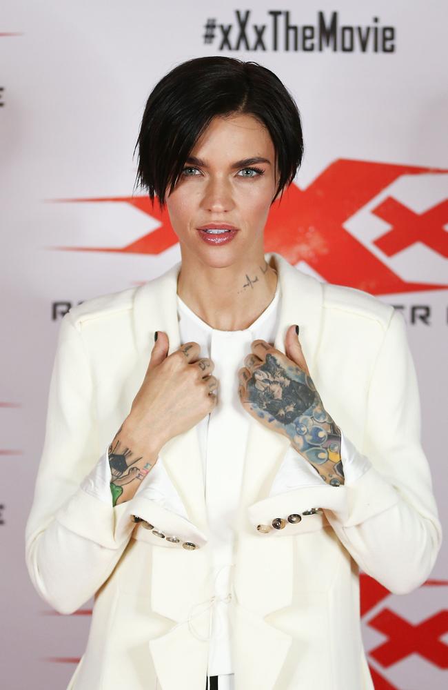 Ruby Rose poses on the red carpet in Sydney. Picture: Brendon Thorne/Getty Images for Paramount Pictures