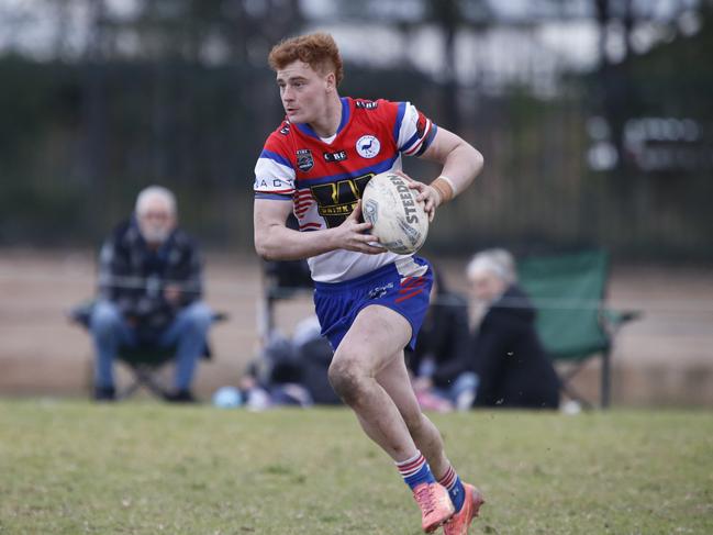 Jack Babbage finds space for Emu Plains. Picture Warren Gannon Photography