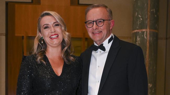 Anthony Albanese and his partner Jodie Haydon will attend the state funeral of Queen Elizabeth II. Picture: NCA NewsWire/Martin Ollman