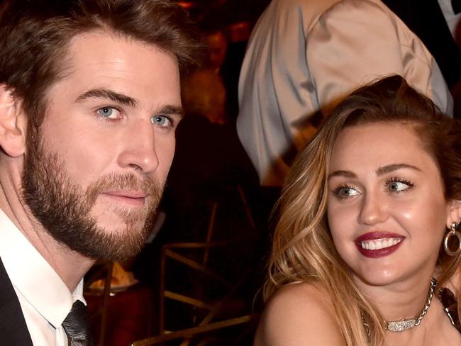 CULVER CITY, CALIFORNIA - JANUARY 26: Liam Hemsworth and Miley Cyrus attend the 16th annual G'Day USA Los Angeles Gala at 3LABS on January 26, 2019 in Culver City, California.   Alberto E. Rodriguez/Getty Images/AFP == FOR NEWSPAPERS, INTERNET, TELCOS & TELEVISION USE ONLY ==