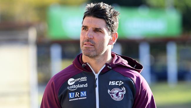 Trent Barrett stepped down from the Sea Eagles post in 2018. Picture: Dan Himbrechts/AAP