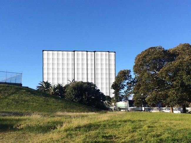 A mock up of two proposed 11-storey towers at Oxford St, Bondi Junction when seen from Centennial Park. Picture: Supplied