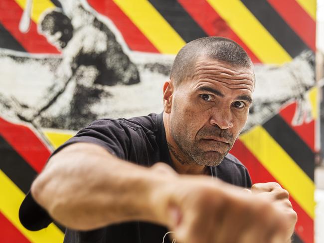 Anthony Mundine preparing for his final bout. Picture: NCA NewsWire/Jenny Evans