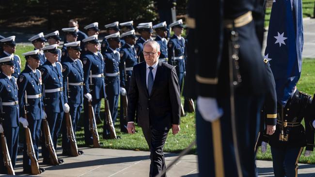 Anthony Albanese at Arlington National Cemetery where he laid a wreath at the Tomb of the Unknown Soldier.