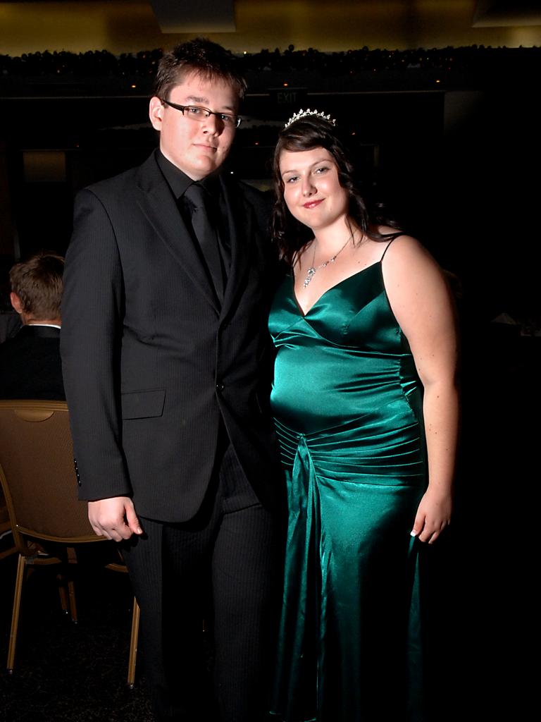 James Hay and Emma Watkins at the 2009 Palmerston High School formal at SkyCity. Picture: NT NEWS