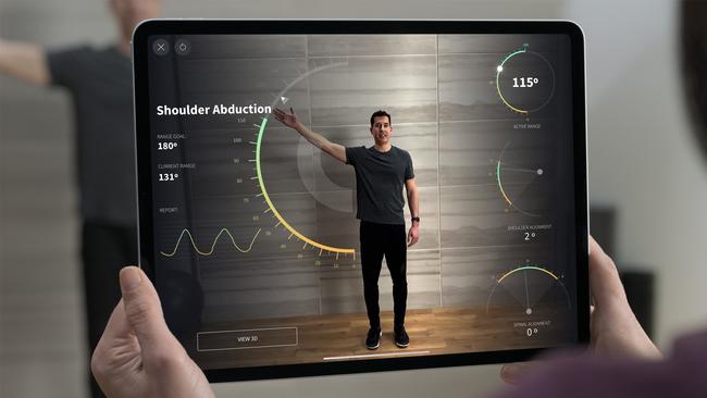 This photo provided by Apple shows the new iPad Pro with augmented reality capabilities. Picture: AP.