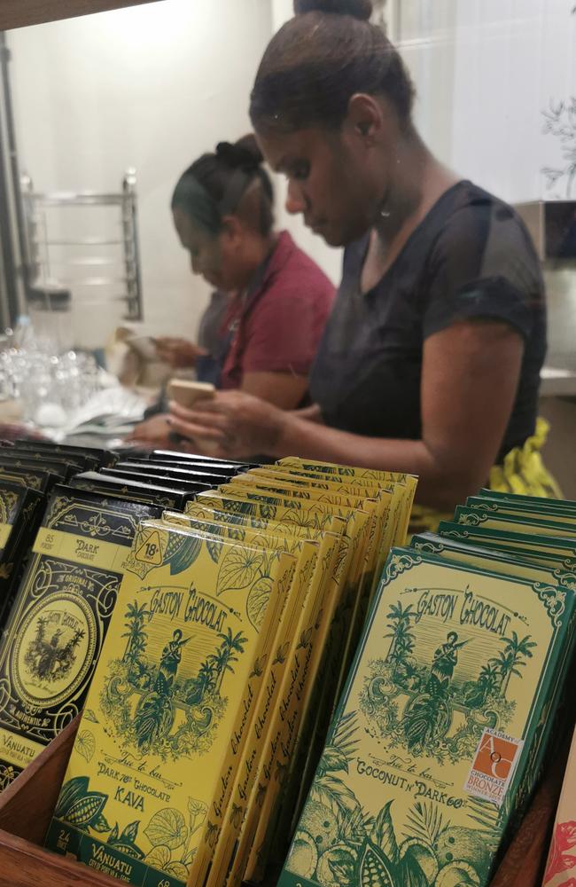 Gaston’s Chocolat sell Kava chocolate (left).