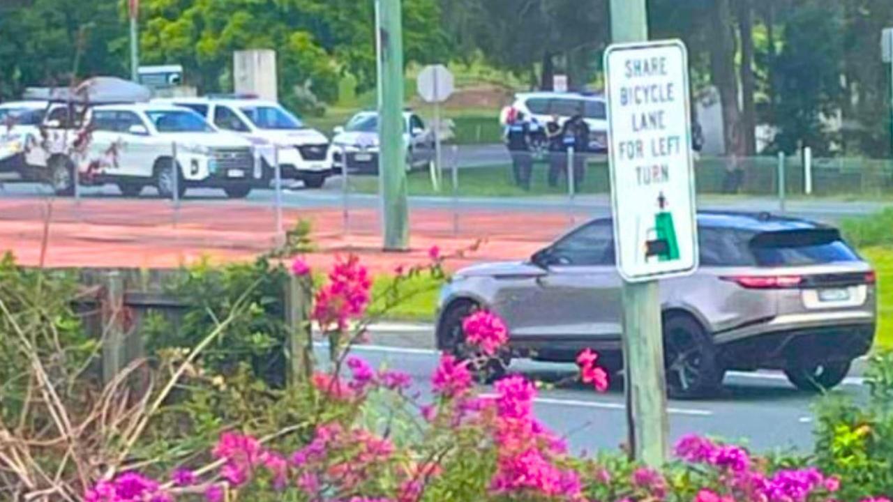 Police at the Belmont Shooting Complex on Monday afternoon. Picture: Facebook