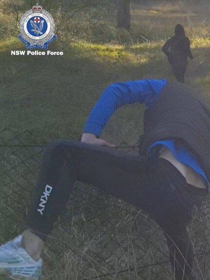 The rider and the passenger of a scooter who allegedly fled the scene after a crash on the M7 Cycleway at Rooty Hill. Picture: NSW Police