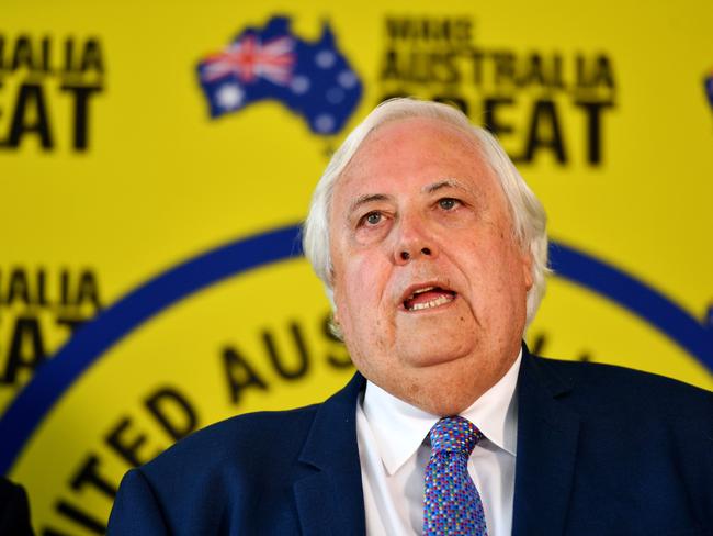 The national director of the United Australia Party has admitted it was “misleading” to tell a record label Clive Palmer was a composer when he had simply taken the lyrics to a Twisted Sister song and changed them to use in his campaign ads. Picture: Alix Sweeney