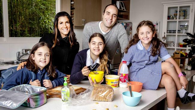 Karl and Judith David, with their children Jenna, Emma and Ally. Picture: Nicole Cleary