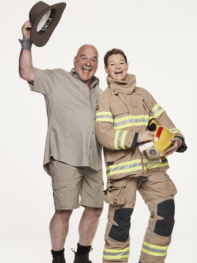 Alpaca farmer Chris Williams and firefighter Adrienne Clarke are Adelaide's contestants on the new season of The Amazing Race Australia. Picture: Supplied by Ten.