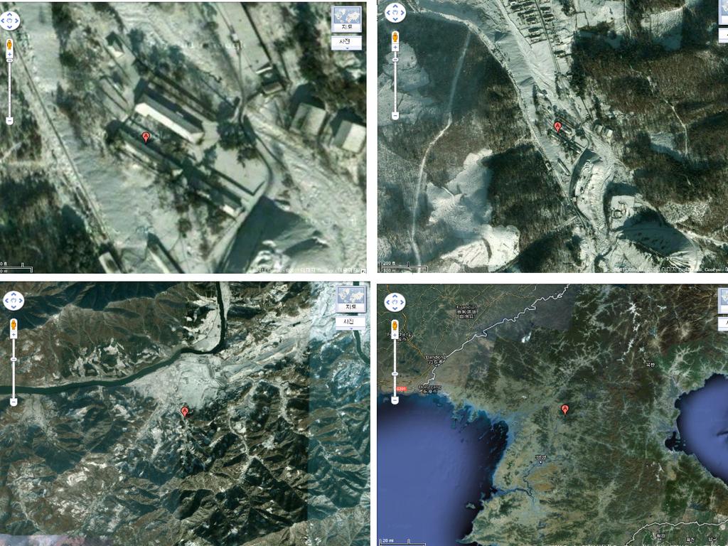 Satellite photos of the North Korean prison camp No. 18 in Bukchang, South Pyongan Province. The North has a complex prison system designed to punish dissidents and criminals.