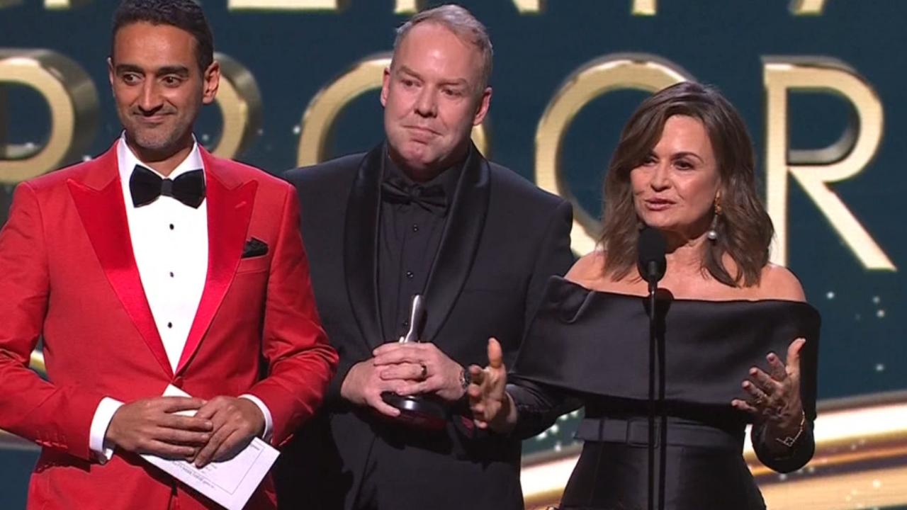 Helliar (centre) said he told co-stars Waleed Aly (left) and Lisa Wilkinson (right) that he was sick of the show being in the news cycle.