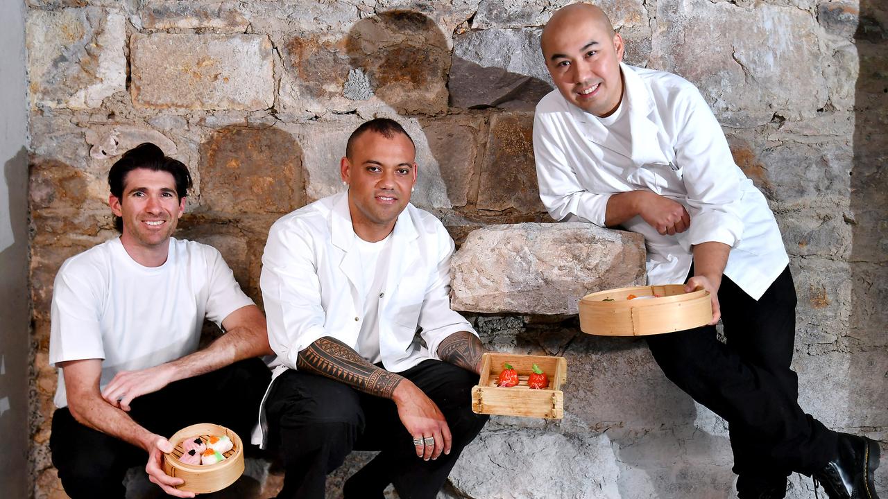 David Flynn, Maui Manu and Benny Lam will open Central restaurant in Brisbane CBD next month. Picture: John Gass