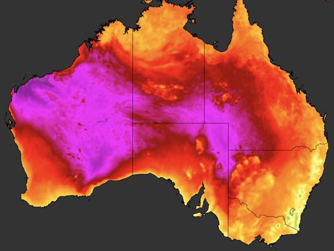 The mercury hit 50.7C in Western Australia. Picture: Twitter