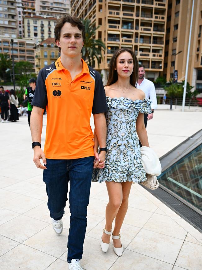 Oscar Piastri and partner Lily Zneimer attend the private screening of F1: The Movie in Monaco Picture: Mark Sutton / Formula 1