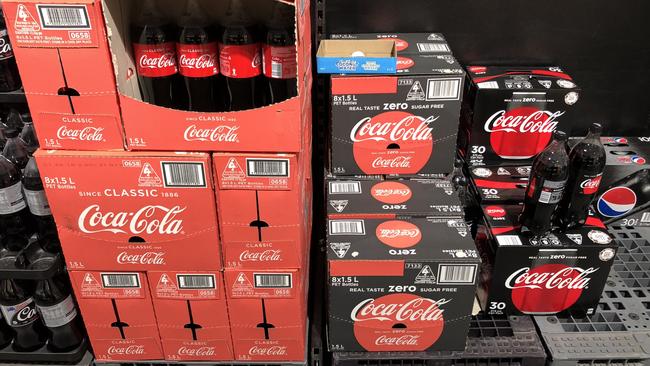 Aldi had a tower of Classic Coke and Coke Zero but Coke No Sugar could only be found in smaller packs on the shelves.