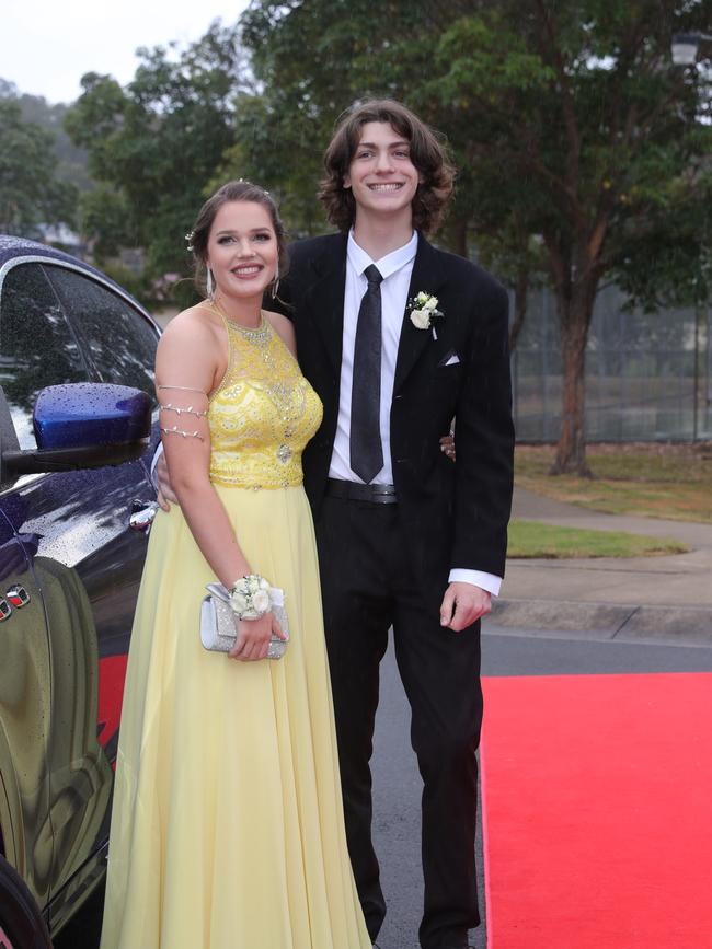 Pacific Pines High formal, at the school. Hayley Sullivan and Elijah De Calmer Picture Glenn Hampson