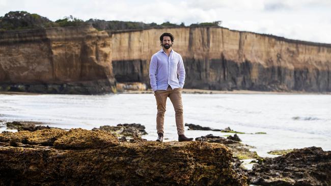 Local tourism leader Damien Cerantonio, at Anglesea on Friday, is ready for the return of tourists to the Great Ocean Road. Picture: Aaron Francis