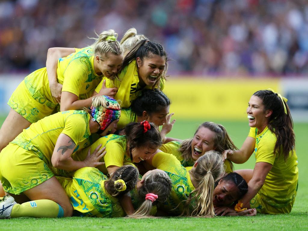 Australia won gold in the Women's Rugby Sevens at the 2022 Commonwealth Games. Picture: Getty Images