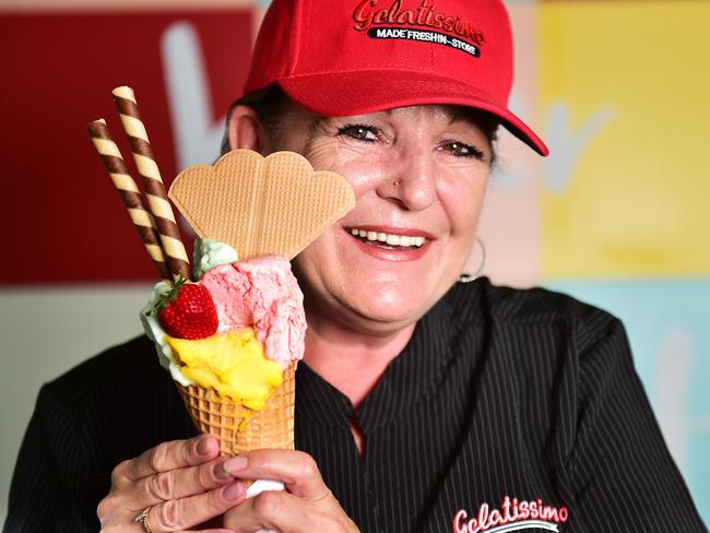 Gelatissimo company director Astrid Orne-Gliemann at the new store on Palmer Street. Picture: Shae Beplate.