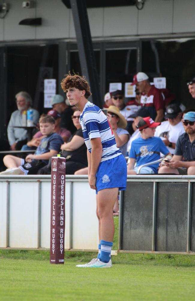 Ballymore Cup rugby action at the Albany Creek Brumbies Junior Rugby Union Club on Friday, April 12, 2024.
